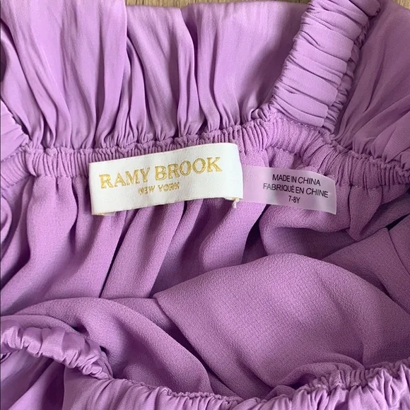 Ramy Brook Leon Ruffled A-Line Lilac Ruffle Sundress Size 7-8Y - Picture 2 of 5